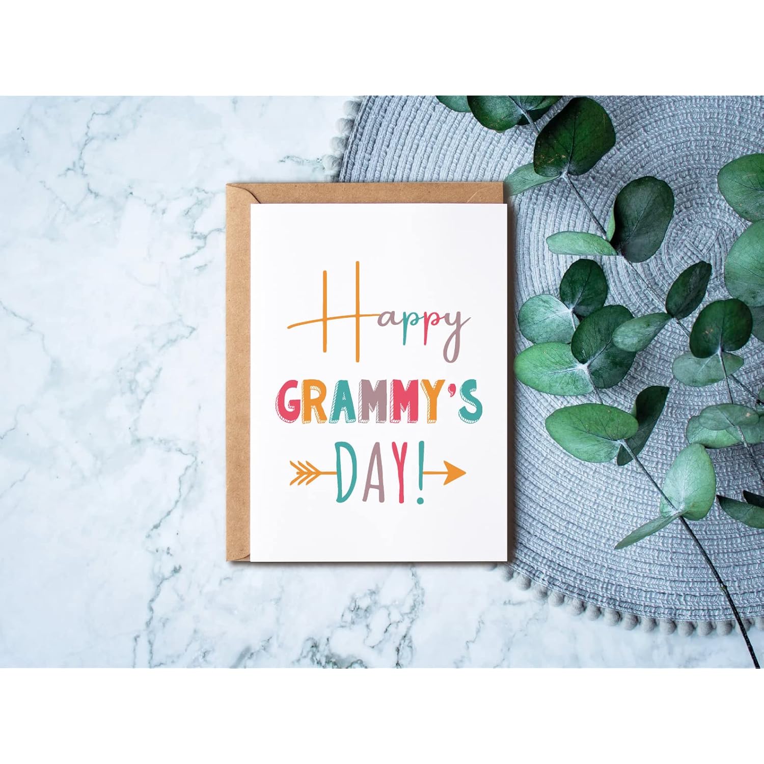 Greeting Card For Grammy Or Grandma. Premium 5 X 7 Inches Birthday Or Mother'S Day Card. Includes Envelope.