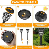 12 Pack Solar Garden Pathway Lights IP65 Waterproof Warm White Landscape Lights