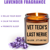 Vet Tech'S Last Nerve Candle - Personalized Gift For Vet Tech - Funny Gift For Vet Tech - Vet Tech Gifts - Birthday Gift For Vet Tech