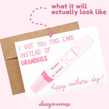 Funny Mother'S Day Card | Funny Card For Mom | Instead Of Grandkids Prank I'M Pregnant Joke Card