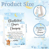 9 Pcs Baby Shower Game Supplies For Blindfold Diaper Changing Baby Dolls With Blindfolds Diapers Baby Changing Diaper Race Game Set For Baby Shower (Blue,Bear)