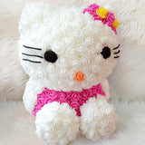 Valentines Day Gifts For Her- Hand Made Rose Kitty Valentine Day Gifts For Kids - Artificial Teddy Bear Gift For Women, Mothers Day, Wedding And Anniversary, Birthday Present