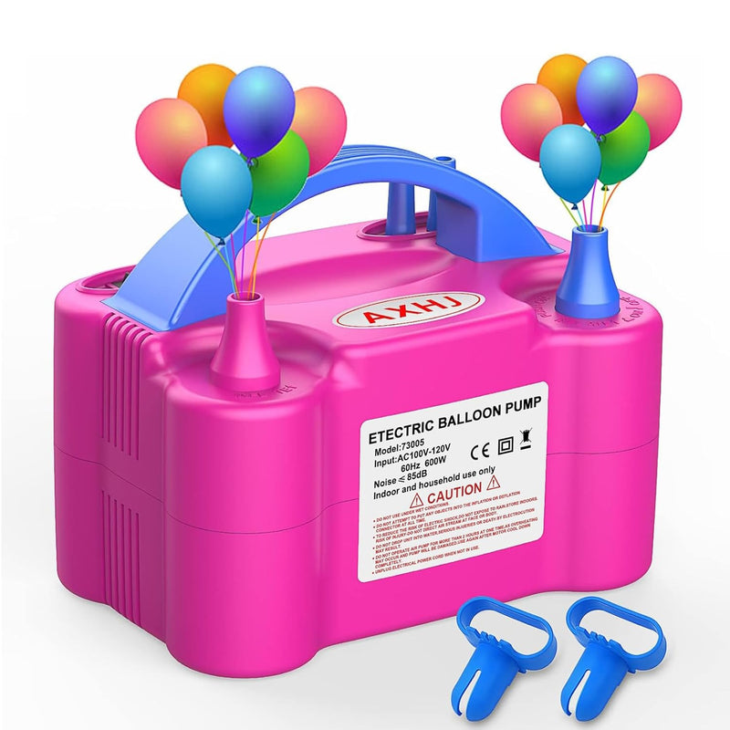 Electric Balloon Pump, Portable Dual Nozzle Balloon Air Pum Inflator B