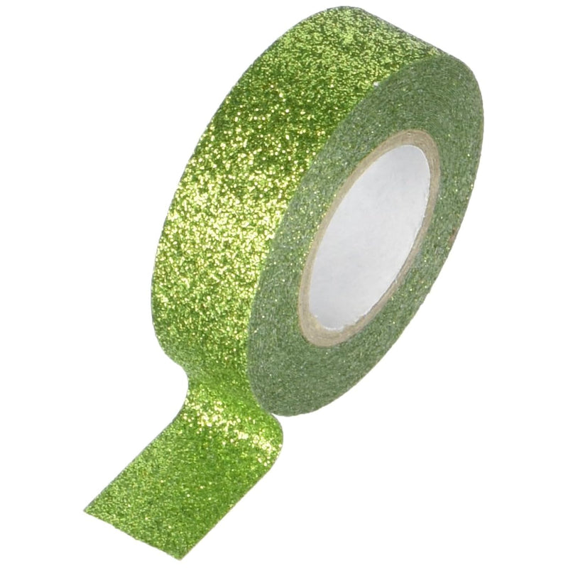 Gts008 Glitter Tape, 15Mm By 5M, Olive Green