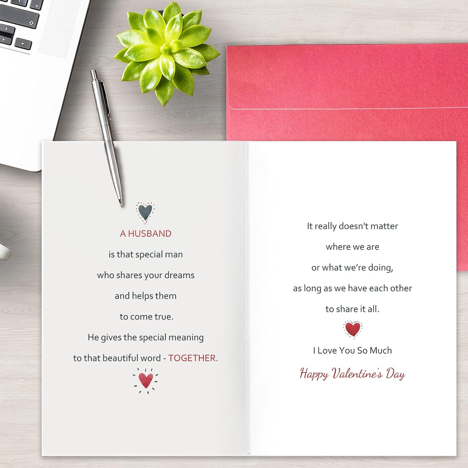 Valentine'S Day Card For Husband, Special Love Card For Him, Romantic Gift For Husband, I Love You So Much, Heartwarming Valentine'S Day Card For Spouse