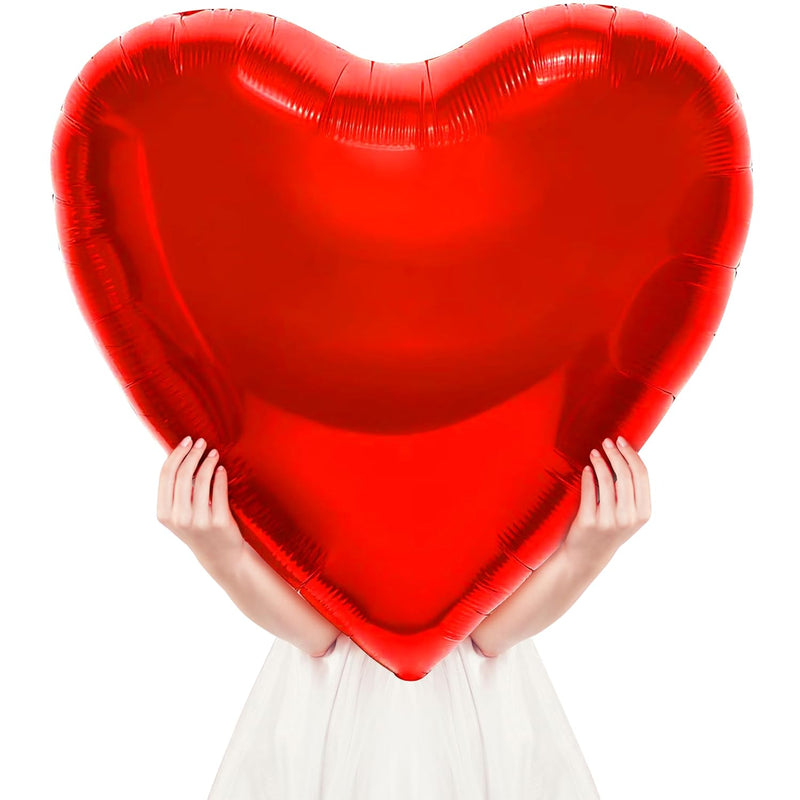 Red Heart Balloons- 4Pcs 32Inch Foil Heart Balloon, Valentine Day Ball