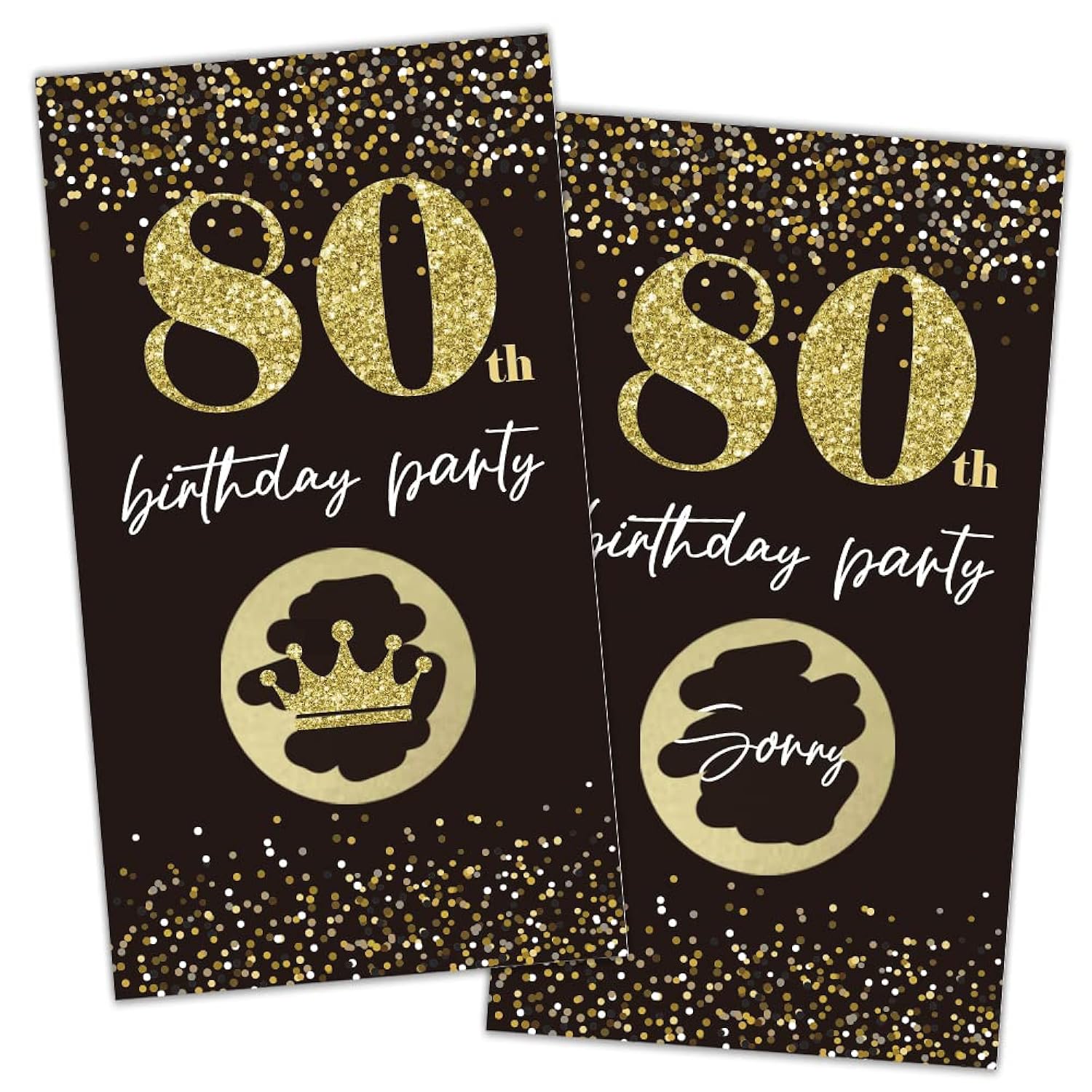 Black Gold 80Th Birthday Party Scratch Off Game Cards?32 Pcs?Cheers To 80 Years Party Supplies Happy 80Th Birthday Party Scratch Cards Activity For Birthday Raffle Tickets Kids Adults
