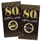 Black Gold 80Th Birthday Party Scratch Off Game Cards?32 Pcs?Cheers To 80 Years Party Supplies Happy 80Th Birthday Party Scratch Cards Activity For Birthday Raffle Tickets Kids Adults