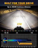 V MAX Series 7x5 Inch LED Pod Lights 204W Offroad Driving Spotlight with Amber DRL Side Shooter Combo Beam