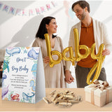 Don'T Say Baby Baby Shower Game, Under The Sea Baby Shower Decoration, Ocean Don'T Say Baby Sign, Fun Baby Shower Games, Clothespins For Baby Shower-Dsba02