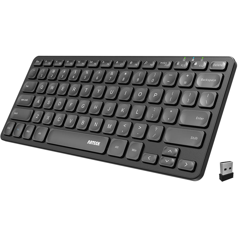 2.4G Wireless Keyboard Ultra Slim And Compact Wireless Keyboard With Media Hot