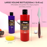 Acrylic Paint, 20 Colors (250 Ml/8.45Oz) Acrylic Paint Bottle Set, Non-Toxic, Rich Pigments Bulk Painting Supplies For Canvas Crafts Wood Ceramic, Ideal For Artists, Beginners And Students