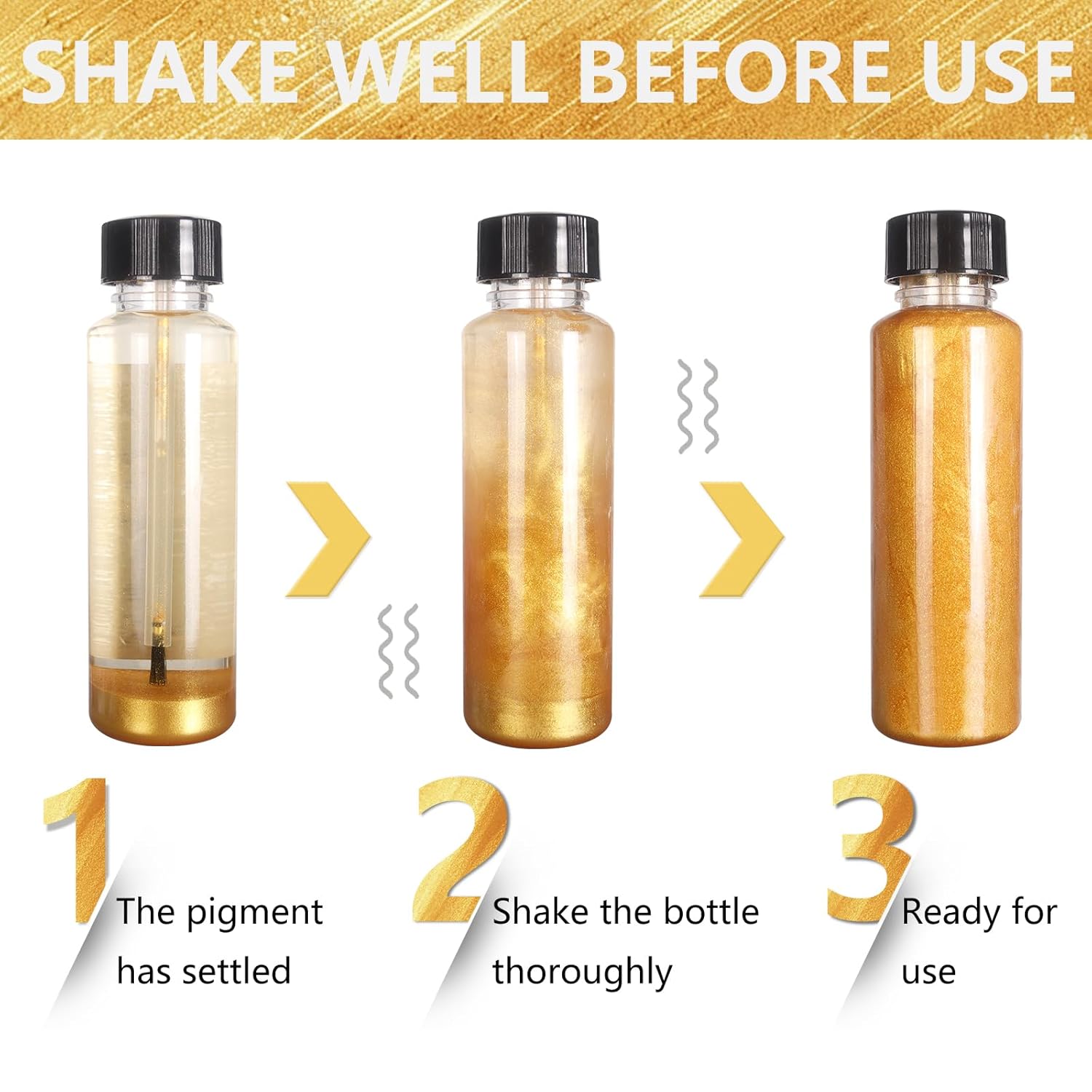Liquid Gold Leaf Paint,Alcohol-Based 50Ml/1.69Oz Acrylic Metallic Gloss Non Toxic Fast Drying Gold Paint For Woods, Metal, Plastic, Canvas, Appliance, Furniture Scratch Antique Repair Art Handcrafts