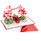 Hallmark Valentines Day Pop Up Card (Vintage Red Truck) Signature Paper Wonder 3D Card