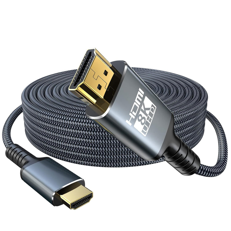 8K Hdmi 2.1 Cable 40 Ft,48Gbps Ultra High Speed Gaming Braided Cables Support