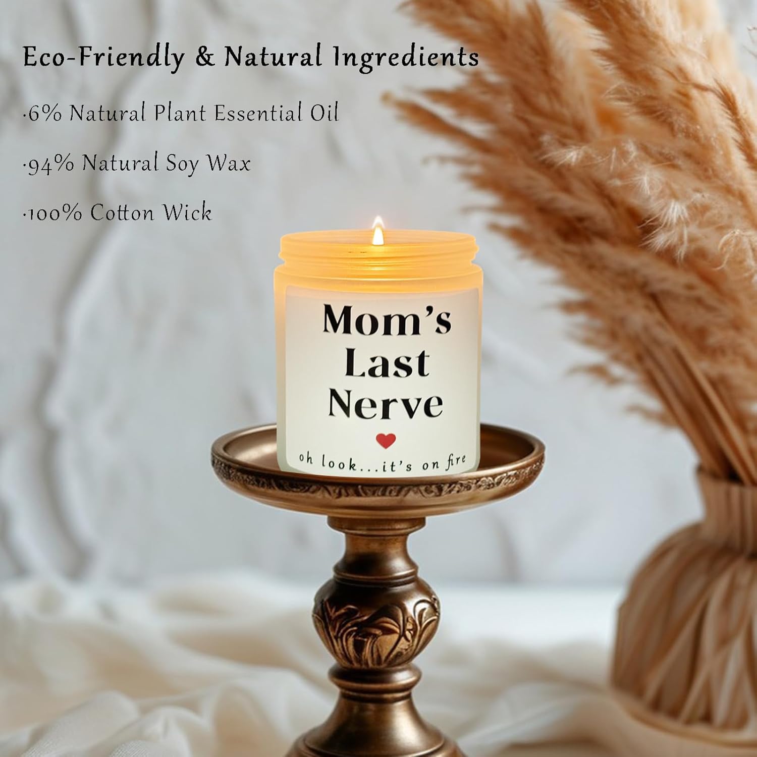 Candle Gifts For Mom From Daughter Son, Best Mom Gift Fun Mom'S Birthday Thanksgiving Lavender Scented Soy Candles, Mom'S Last Nerve