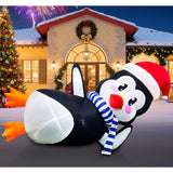 10Ft Large Christmas Inflatable Outdoor Decoration, Inflatable Penguin Christmas Blow Ups Yard Decoration With Lights Fo