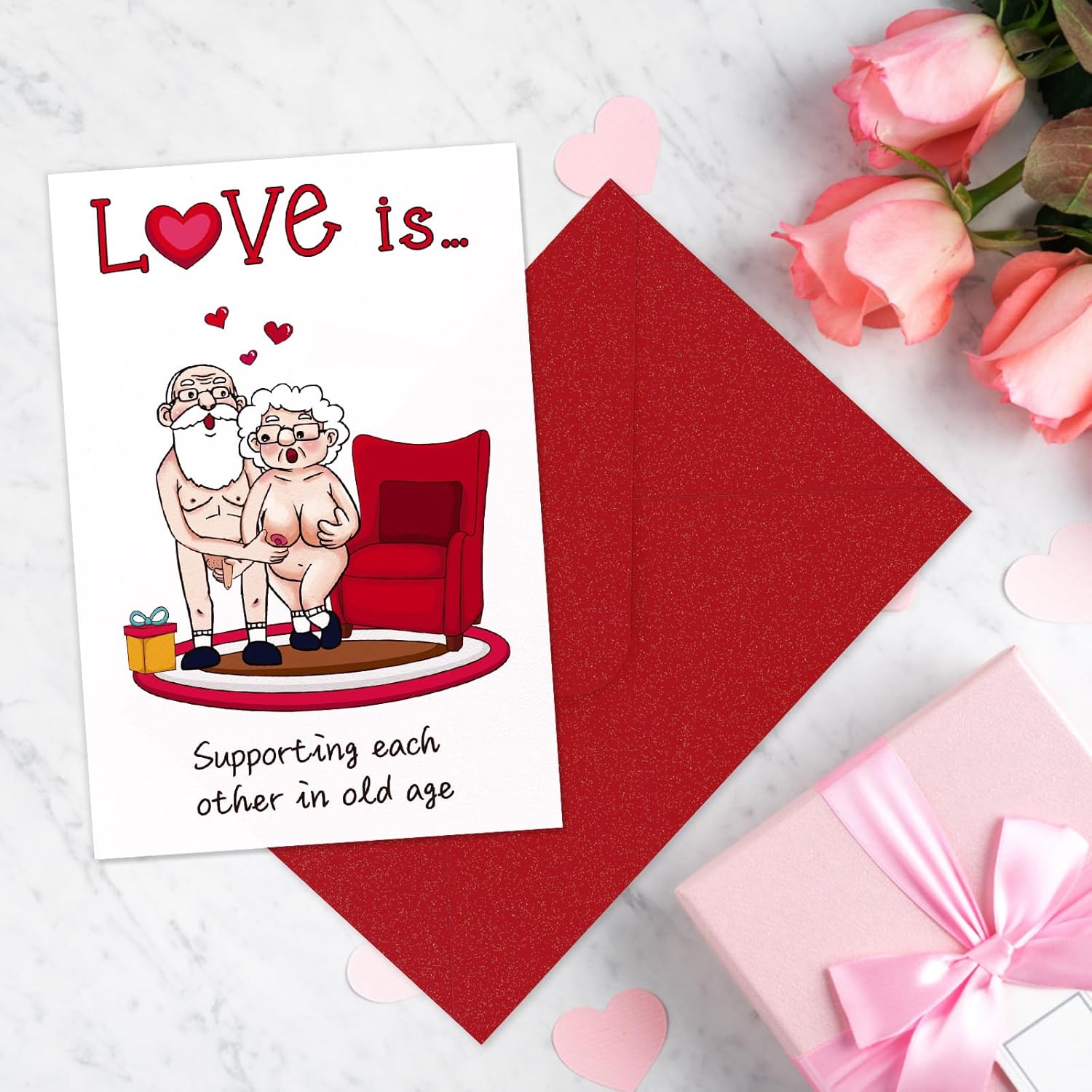 Funny Valentines Day Card - Naughty Valentines Day Card For Him Her Anniversary Birthday Gift With Envelope For Boyfriend Girlfriend Husband Wife Old Women Men Parents