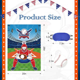 Pin The Baseball On The Glove - Baseball Party Games For Kids 20" X 28" Baseball Game Poster With 24 Reusable Stickers Sport Themed Birthday Party Favor Sets