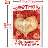 Cute Cat Valentine’S Day Card For Wife Husband Couple Boyfriend Girlfriend, Cat Valentines Decorations Gifts Ideas For Cat Lovers