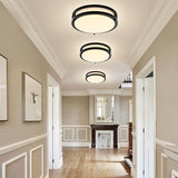 2 Pack 10 Inch Dimmable LED Flush Mount Ceiling Lights 30W 3200LM Black