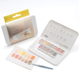 Metallic Watercolor Paint Set 12 Colors, Travel Water Colors With Paints Brushes, Crafts Painting Supplies, Shimmer Metallic Colourful Paints Sest, Drawing Gifts For Teens Adults Artists (Gold)