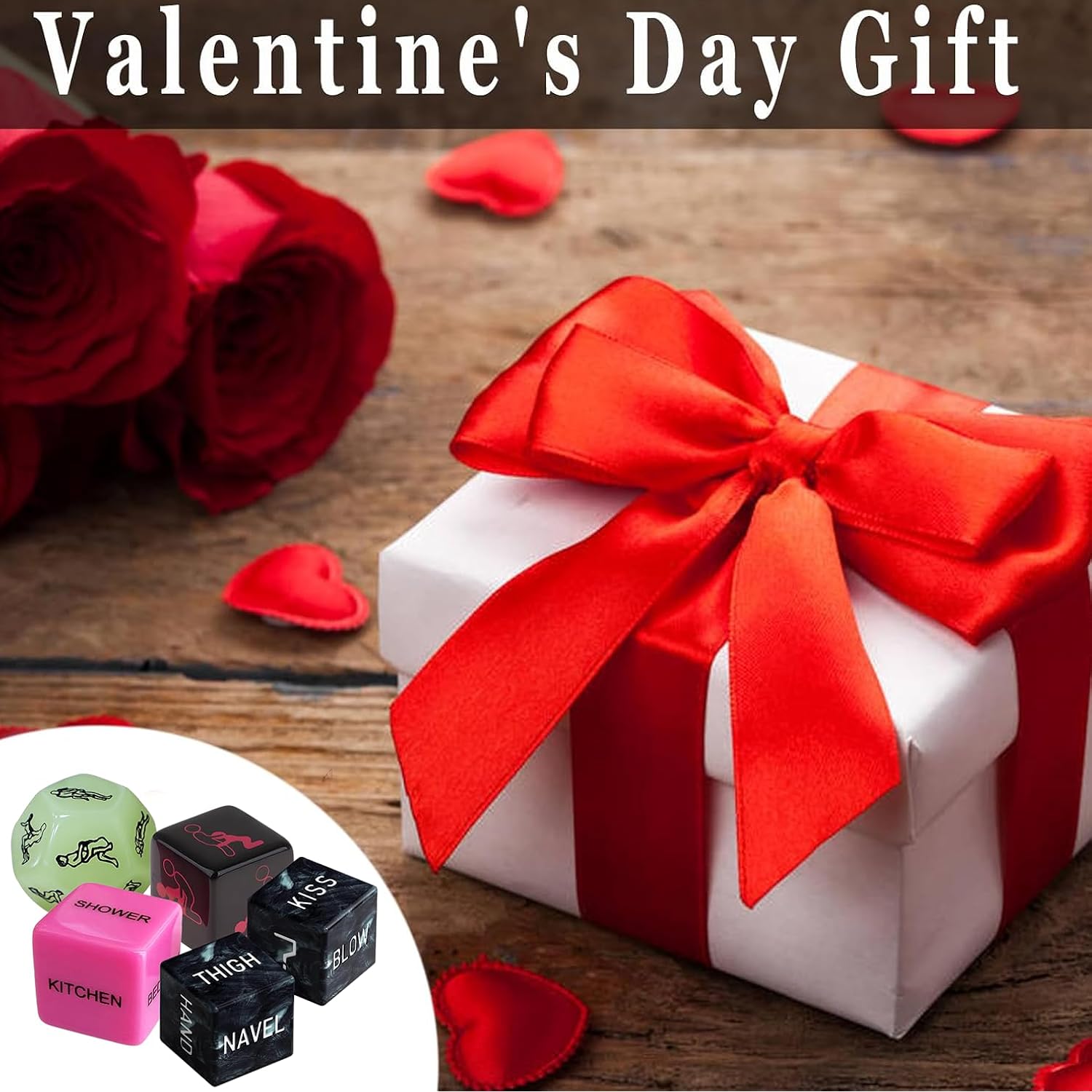 Valentines Day Gifts For Couples?5Pcs Date Night Dice For Girlfriend Or Boyfriend For Husband Wife Christmas Birthday Gifts For Women Men, 1 Inch