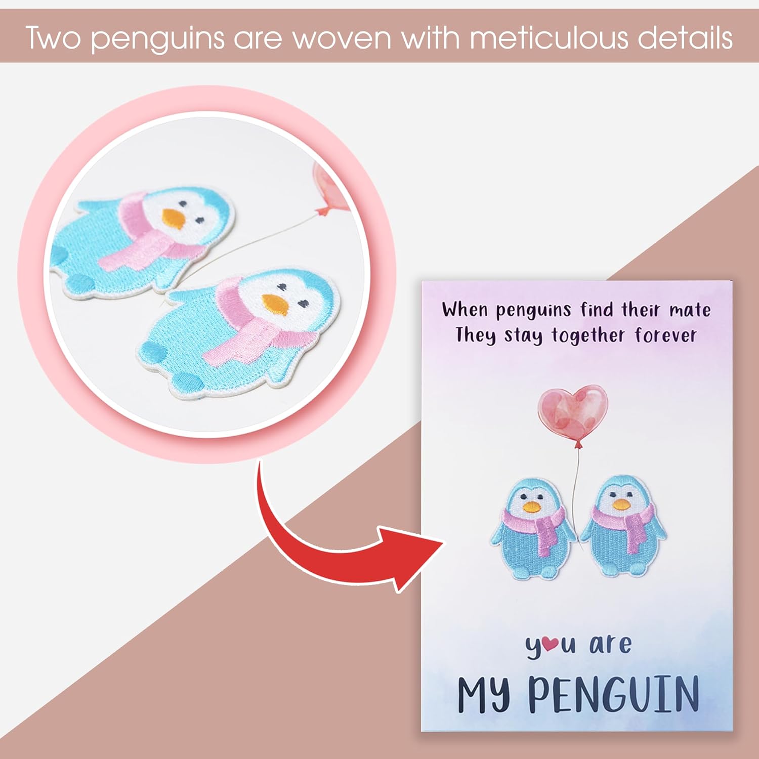 You Are My Penguin Valentine Cards, Valentines Day Card For Wife, Valentines Day Cards, Cute Valentines Cards For Wife, Valentine'S Day Cards, (Blue Penguins With Balloon)