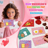 36 Pack Valentines Day Cards For Kids School, Gold Foil 4.7X3.2In Cute Classroom Cards With Envelopes & Stickers, 9 Fun Designs For School Exchange, Perfect For Kids, Friends, And Valentine’S Day Parties