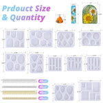 Resin Earring Mold, 171 Pcs Resin Jewelry Molds Making Kit With 11 Pack Variety Shape Silicone Molds, Earring Molds For Epoxy, Pendant, Earrings, Necklace, Keychains