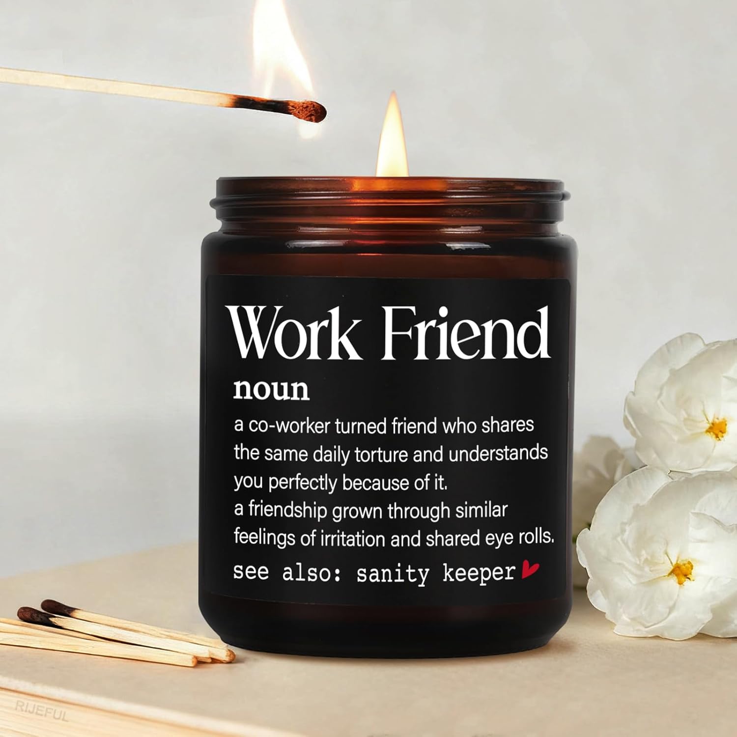 Funny Coworker Candle Gifts For Women, Work Friend Candle, Unique Work Friend Noun Explanation Candles For Coworkers, Bestie Friends, Birthday, Christmas, Moving Away, Farewell Candles Gift Ideas-26
