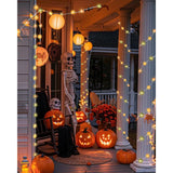 2Pcs 10Ft/Piece Fall String Lights Pumpkin Acorns Maple Leaf Fall Led Lights For Halloween Autumn Thanksgiving Christmas