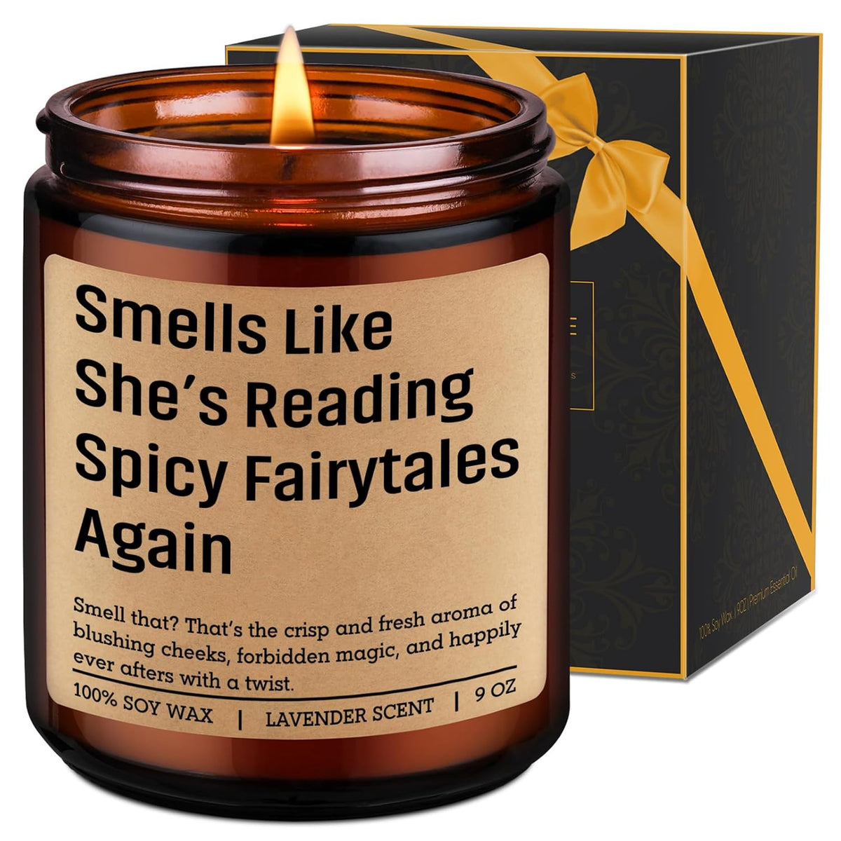 Scented Candle, Spicy Book Lover Gifts For Women - Funny Gifts For Fantasy & Romantasy Book Lovers, Dark Romance Reader - Bookish Valentines Day, Birthday, Reading Decor For Friend, Girl, Sister