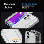 iPhone 16 Case, Clear, Slim, Lightweight, Wallet TPU, Transparent