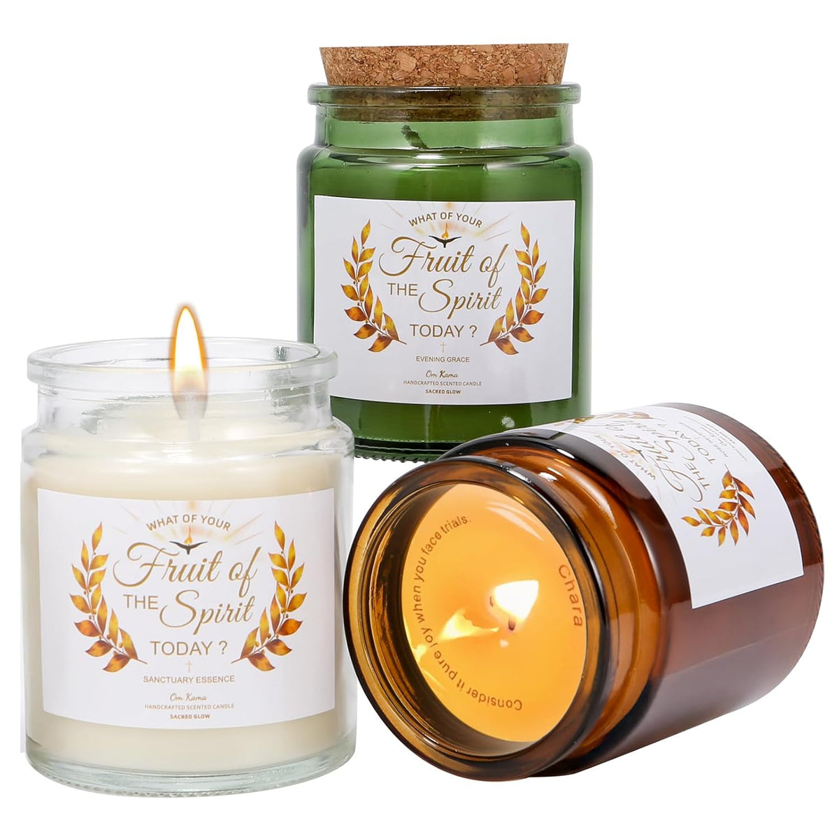 Christian Candle Gift Set For Women & Friends – 3 Scented Soy Jar Candles With Hidden Bible Verses – Faith-Inspired Aromatherapy For Birthday, Prayer & Encouragement