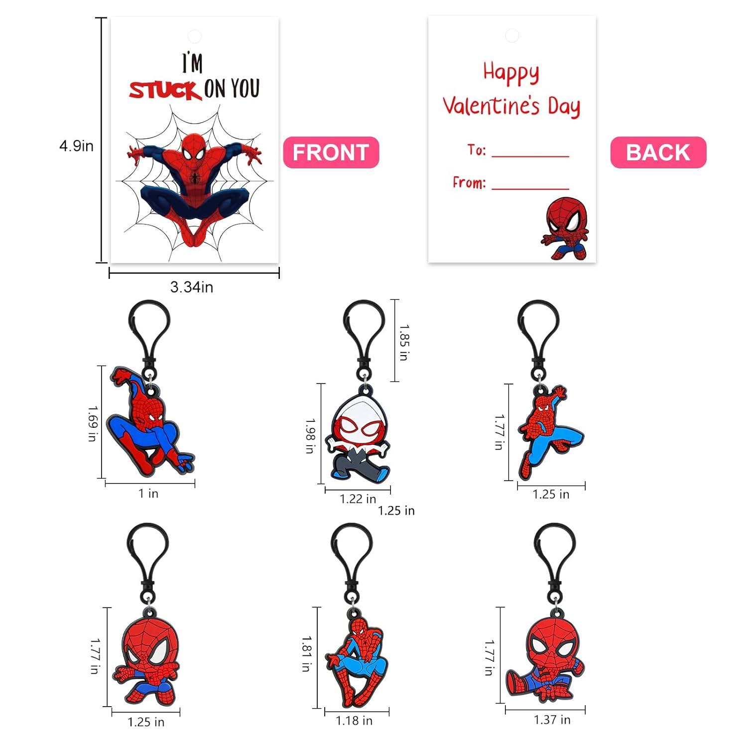 24Pcs Valentines Day Gifts For Kids Valentines Day Cards With 24 Keychains Valentines Cards For Kids School Class Exchange Cards Activities Prizes Party Favor For Boys Girls