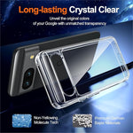 Pixel 9/9 Pro Clear Case, Anti-Yellowing, 10FT Drop, Screen Protector, Airbags