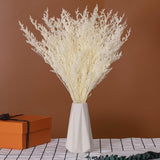 Dried Flowers Bouquet, Dry Caspia Flower Bundle, Floral Lavender, Babys Breath Flowers Arrangements For Wedding Decor, Door Wreath, Home Party Table Vase Decoration (White, 17'')