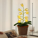 Lily Of The Valley Lamp, Crochet Artificial Flowers With Night Lights, Cordless Table Lamp - Women Gift Ideas For Christmas Valentine Mother'S Day, Desk Home Decorations