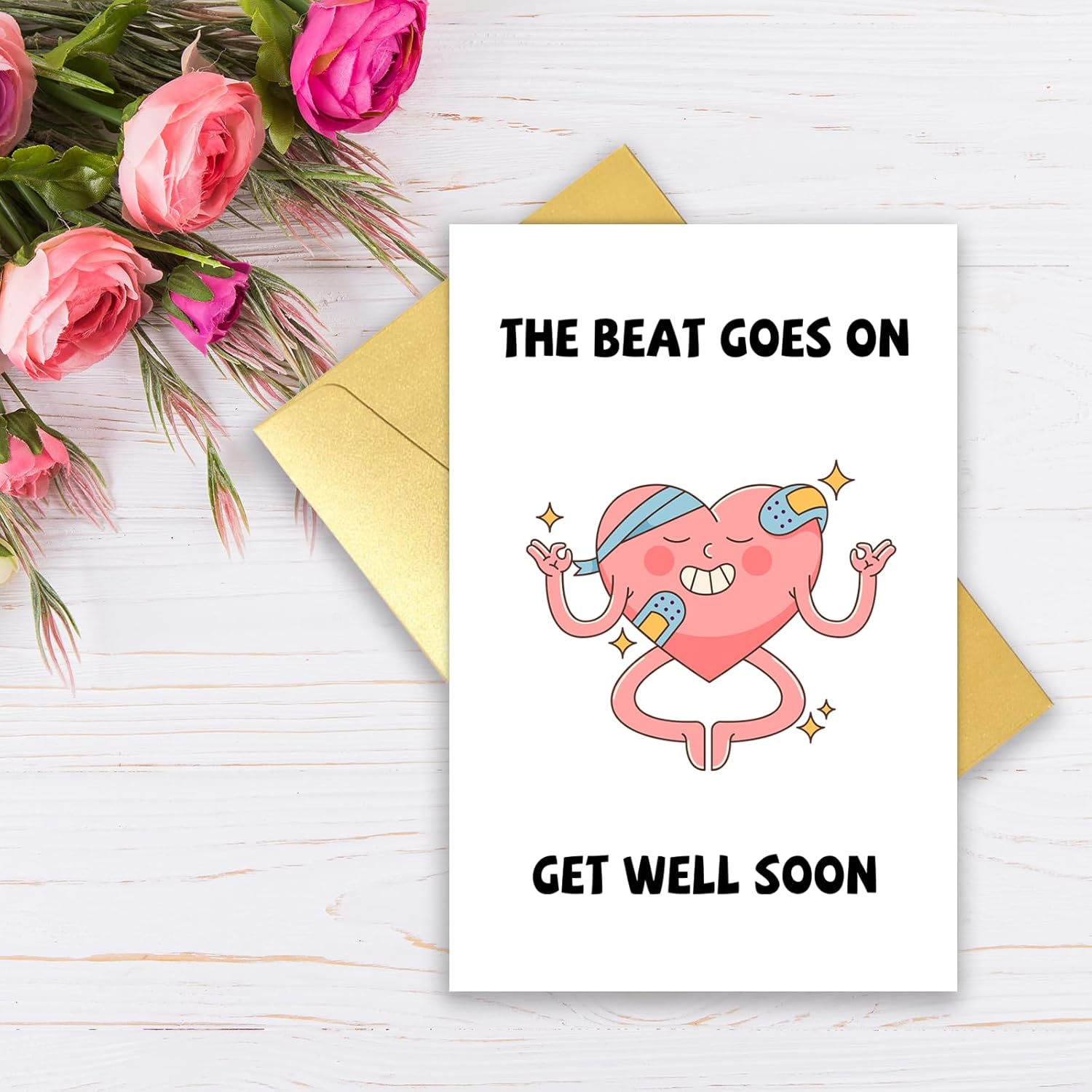 Funny Heart Disease Get Well Card For Him Her, Humor Heart Trouble Get Well Soon Cards, Cardiopathy Feel Better Card, Heart Disease Encouragement Cards For Women Men Friend