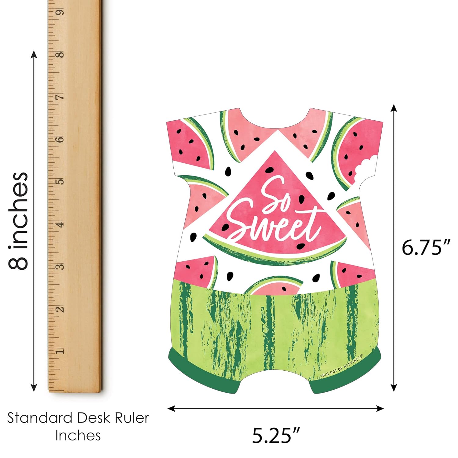 Big Dot of Happiness Sweet Watermelon - Picture Bingo Cards and Markers - Fruit Party Baby Shower Shaped Bingo Game - Set of 18