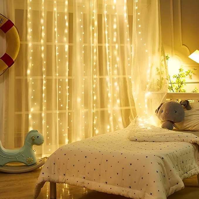 33Ft 100 LED Plug-In Waterproof Fairy String Lights 8 Modes Warm White Twinkle Lights