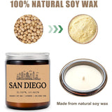 San Diego I California Scented Candle - Organic Soy Wax - Gift For Her - Gift For Him - New Home Gifts - Birthday Gift For Friend - National Park Gifts - State Candles