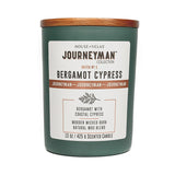 Journeyman Collection Candle, 15Oz, Wooden Wick, Bergamot Cypress, Large Painted Jar