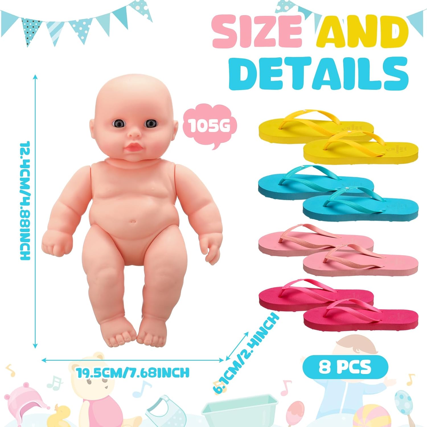 16 Pcs Funny Baby Shower Chancla Game Activities Baby Shower Games How To Throw The Chancla At Their Bad Ass Doll Babies Showers Game Gender Reveal