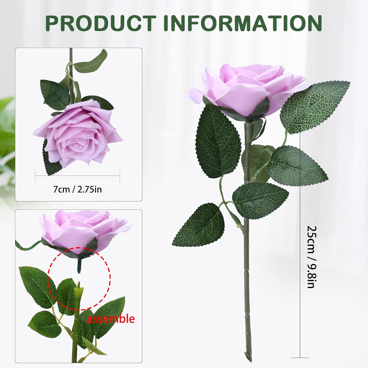 12 Pack Artificial Purple Flowers With Stems Fake Roses Silk Lilac Flower Bouquet For Valentine'S Day Home Table Centerpiece Wedding Bridal Decor Baby Shower Engagement Party Decorations