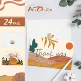 Boho Thank You Cards Bulk 36 Pack Bohemia Thank You Notes With Envelopes Stickers Abstract Rainbow Sun Blank Greeting Cards For Baby Shower Birthday Bridal Shower Holiday Supplies