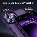 Dark Purple MagSafe iPhone 12 Pro Case Matte Translucent Protective Cover