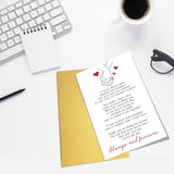 Romantic Valentines Day Card For Him Her, Heartfelt Poem Anniversary Card For Boyfriend Girlfriend, Sweet Birthday Card Gift For Partner