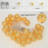 Globe String Lights,Cmyk 30 Led Fairy String Lights Battery Operated For Indoor,Party,Patio,Wedding,Bedroom,Christmas Tr
